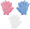 6 Pcs Exfoliating Gloves, Bamboo Shower Gloves, Bamboo Exfoliator Mitt Body Scrub Exfoliating Washcloths Scrubbing Glove for Shower, Spa, Massage and Dead Skin Cell Remover Loofah(3 Pairs)
