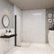 Paroi de douche retour pivotant mural noir 45cm en verre 8mm trempé anticalcaire AICA paroi de douche à l'italienne pivotante Hauteur 200cm