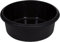 Aurora - WF Large Plastic Round Washing Up Bowl Kitchen Sink, Basin Mixing (Black)
