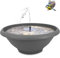 matches21 HOME & HOBBY Fontaine solaire d'extérieur XL - Grand bol de 50 cm - Gris - Fontaine de jardin