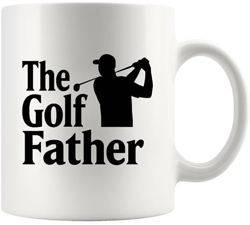 Panvola The Golf Father Golf Mug 11oz White | Coach Gift Athlete Gifts Ceramic Mug Novelty Drinkware