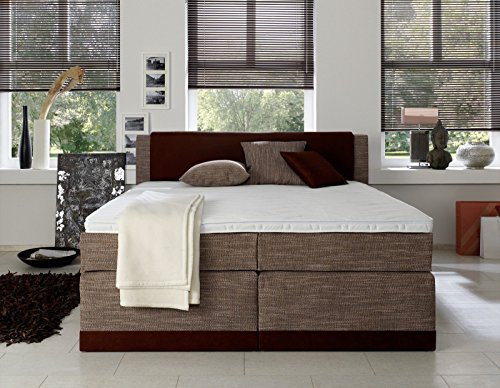 AUKONA Boxspringbett Viola 200x200, Farbe wählen und ändern, 7 Zonen Taschenfederkern-Matratze, H2 H3 H4, Komfortschaum -Topper, Lieferung und Aufbau kostenlos