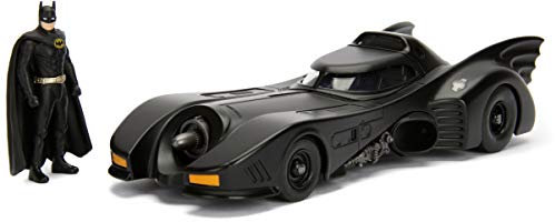 Jada Toys Dc Comic 1989 Batmobile with 2.75 Batman 1:24 w Figura-JA98260, Multicolore, 98260