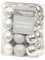24 x Silver shatterproof Christmas tree Baubles Decorations Mixed finishes by Premier Decorations