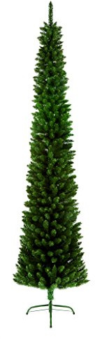 200CM Ambassador Christmas Tree Green Pencil Pine Slim Tree 200 x 56cm by Ambassador Christmas