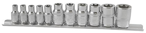 / Star Torx Douilles femelles 10pc 1/4 et 3/8 Drive E Sockets E4 - E18