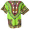 Lofbaz - Unisex Dashiki - Traditionelles Oberteil mit afrikanischem Druck S Light Grün