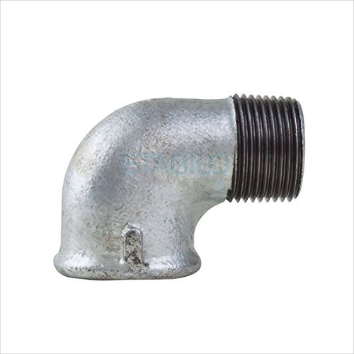 Stabilo-Sanitaer Rohrwinkel 3/4 Zoll DN20 IG/AG Winkel Temperguss Fitting Gewindefitting Tempergussfitting Rohrfitting