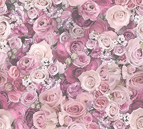A.S. Création Vliestapete Urban Flowers Tapete Floral 10, 05 M x 0, 53 M lila Made in Germany 327224 32722-4