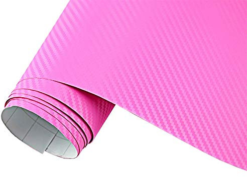 Neoxxim 26.64€/m2 Premium- Auto Folie - 3D Carbon Folie - PINK 30 x 150 cm - blasenfrei mit Luftkanälen ca. 0,16mm dick