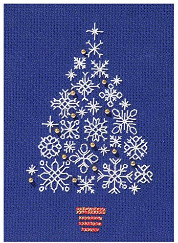 Derwentwater Designs Snowflake Tree Christmas Card Cross Stitch Kit DWCDX54 Multi-Coloured