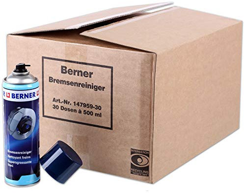 1 cartón Berner freno limpiador 30 x Latas 147959 desengrasante 500 ml aerosol limpiador