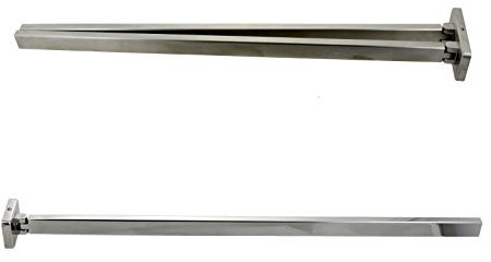 AMOD Eckige Handtuchstange Handtuchhalter aus Edelstahl, 1-Arm matt gebürstet