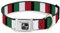 Buckle Down Italia Banderas Collar de Perro Hueso, grande/15 – 26 