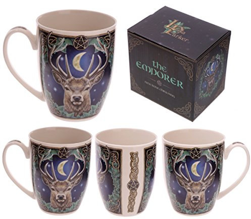 Lisa Parker Kaiser Hirsch Porzellan Tasse Höhe 10cm Breite 11.5cm Tiefe 8cm