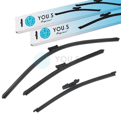 YOU.S SCHEIBENWISCHER SET VORNE + HINTEN 250+600+400 mm
