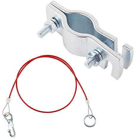 Carpoint Halter für Anhängerabreisseil universal passend verzinkt Hollandöse im Set mit 100cm Abreißseil rot, ideal für Wohnwagen und Anhänger