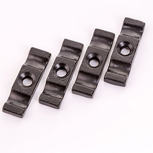 4X Black Extra Large 2 Turn Button Catches - Shed Door/Gate & Rabbit Hutch Latches