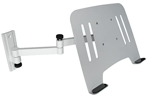 Drall Support Mural Universel pour Ordinateur Portable Netbook Tablet PC - Blanc - avec Plateau Adaptateur pour Ordinateur Portable Adaptateur - Argent Modèle : L52W-IP3S