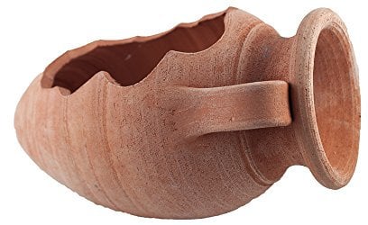 Anfora - Vaso da fiori Siena Anfora Tagliata, in terracotta, resistente al gelo, qualità garantita, ideale per esterni per giardino, balcone e terrazza (Anfora 40 cm)