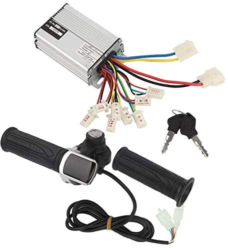 MAGT Elektrofahrrad Bürstenmotor Controller, 48V 1000W Motor Controller und Gasgriff mit Schlüssel für E-Bike Elektroroller Elektrisches Dreirad