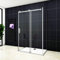 Aica Sanitär Duschabtrennung U-FORM Duschkabine U-Kabine 8mm Nano glas Schiebetür (120x80x80cm,H195cm)