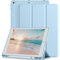 Mastten Kompatibel mit iPad 9. / 8. / 7. Generation Hülle, für iPad 10,2 Zoll Hülle mit Stifthalter, TPU Smart Stand Back Cover für iPad 2021/2020/2019, Auto Wake/Sleep, Himmelblau