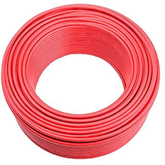 KEPOHK 10 metri di filo resistente al fuoco per isolamento domestico 4mm2 / 6/10 Cavo quadrato in rame per la decorazione domestica 4mm2 rosso