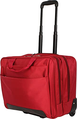 Bowatex Multifunktion Rollen Businesstrolley Aktenkoffer Laptop Trolley Rot