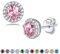 Bestyle Orecchini Donna Argento 925 Pietre Portafortuna Ottobre Pietra Rosa Orecchini Punto Luce Orecchini Donna, Confezione Regalo