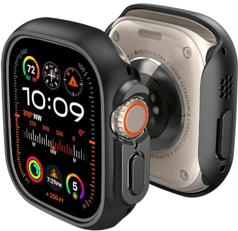 Spigen Cover Thin Fit Compatibile con Apple Watch Ultra 2 49mm e Apple Watch Ultra 49mm - Nero