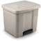 CABLEPELADO Cubo basura con separador, Cubo basura plastico, Cubo basura apertura pedal, Papelera de pedal, Libre de BPA, 38 cm alto x 43 cm ancho x 38 cm fondo, Capacidad 35 Litros, Beige