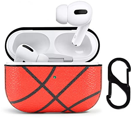 HIDAHE Schutzhülle für Airpods Pro 2. Generation, für Airpods Pro 2. Generation, Hautzubehör, Sportmuster, Lederhülle für Airpods Pro 2. Generation 2022, Basketball