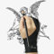 Ugee Gant d'artiste pour Dessin, Gants Doubles Rembourrés Améliorés, Gant à Deux Doigts pour iPad, Tablette Graphique pour Stylet, Dessin, Peinture, Taille S