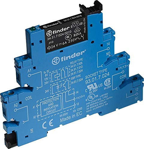 Finder 38.51.0.012.5060 Relaisbaustein Nennspannung: 12 V/DC, 12 V/AC Schaltstrom (max.): 6 A 1 Wechsler 1 St.