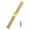 TOMIYOY Präsident-Uhrenarmband mit gebogenem Ende, gebürstet, massives Edelstahl, passend für mechanische Rolex Sekio-Uhren, 20 mm, goldfarben