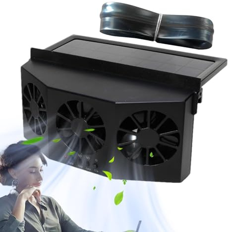 Qutalmi Ventola di Scarico per Finestrino Auto Silenziosa | Ventilatore con Batteria 1600
