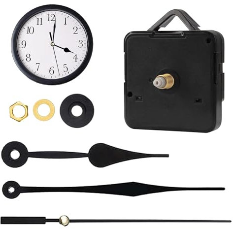 Parthan Silent Quartz Clock Mechanism Movement Kits,Short Shaft DIY Wall Clock Mechanism Parts Motor Replacement for Repair Home Restaurant Hotel Office,Battery Powered Second Minute Hour Pointer