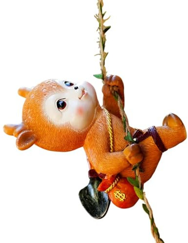 FewNvWa Gartenfigur aus Harz für Außenbereich - Wetterfeste Dekofigur für Garten, Terrasse & Zaun, REH