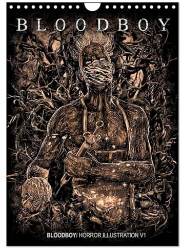 BLOODBOY/HORROR ILLUSTRATION V1 (Wandkalender 2026 DIN A4 hoch), CALVENDO Monatskalender: Eine Serie von Illustrationen zum Thema Horror (CALVENDO Kunst)