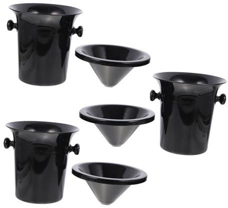 LIFKOME 3piezas Cubo De Hielo De Barril De Vino Negro para Cata De Vinos Unidades para Fiestas Bares