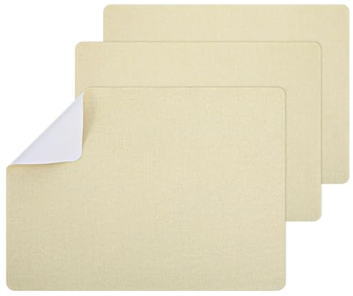 LXUEJIE 3 Pcs Beige Leather Repair Patch, Canvas Repair Patch, Self-Adhesive Fabric Repairing, Waterproof Self-Adhesive Fabric Repairing Patches for Sofas, Tents, Furniture, Car Seats, Lounge Chairs