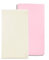 Dudu N Girlie Crib Fitted Sheets 40x90cm - Crib Sheets 100% Cotton Jersey -Hypoallergenic Pram Sheets Breathable Easy Care - Cradle Fitted Sheets (Pack of 2, Cream & Pink)