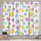 Lunarable Oster-Küchenvorhänge, Schleifenmuster, dekoratives Ei-Design, bunte Illustration, geometrisch, saisonal, Fenstervorhänge, 2 Paneele, Set für Küche, Café, 139.7 x 99.1 cm, Lavendelweiß