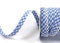 byetsa 71446 12 mm 016 hellblau vorgefalzt Gingham Schrägband mit Spitze Rand auf einer 25 m Rolle