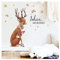 Little Deco Wandtattoo Kinderzimmer REH & Mädchen Spruch Schön das du da bist I 90 x 64 cm (BxH) I Aufkleber Tiere Babyzimmer Wandaufkleber Wandsticker Stickers DL207-29