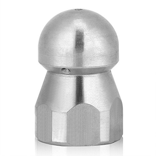 ViaGasaFamido 3/8 Sewer Cleaning Nozzle, High Pressure Washer Drain Hose Sewer Cleaning Pipe Jetter Nozzle Stainless Steel Penetrator Jet Nozzle for Sewer and Drain Cleaning Jetter