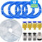 beihuazi® PTFE Schlauch 4Stk Teflonschlauch (Insgesamt 4 Meter)+ 4Stk PC4-M6 Pneumatik-anschlussstücke 4Stk PC4-M10 Verbinder + 2 Meter PE Kabelschlauch für 3D-Drucker 1,75 mm Filament