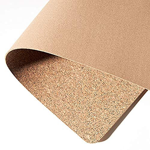CENY Umweltfreundliche Schreibtischunterlage aus natürlichem Kork und Leder, doppelseitig, wasserdicht, nicht fouling Mauspad, Heimbüro, Computermatte, 80x40cm, Holz I