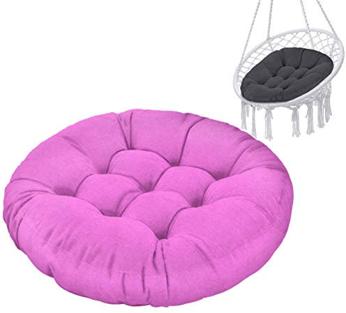 Ferocity Hängesessel Kissen, Polster Bodenkissen für Schwenksessel, Auflage für Baumwoll Hängeschaukel, Papasansessel, Hängekorb, Hängestuhl, Durchmesser 90 cm, Pink [114]